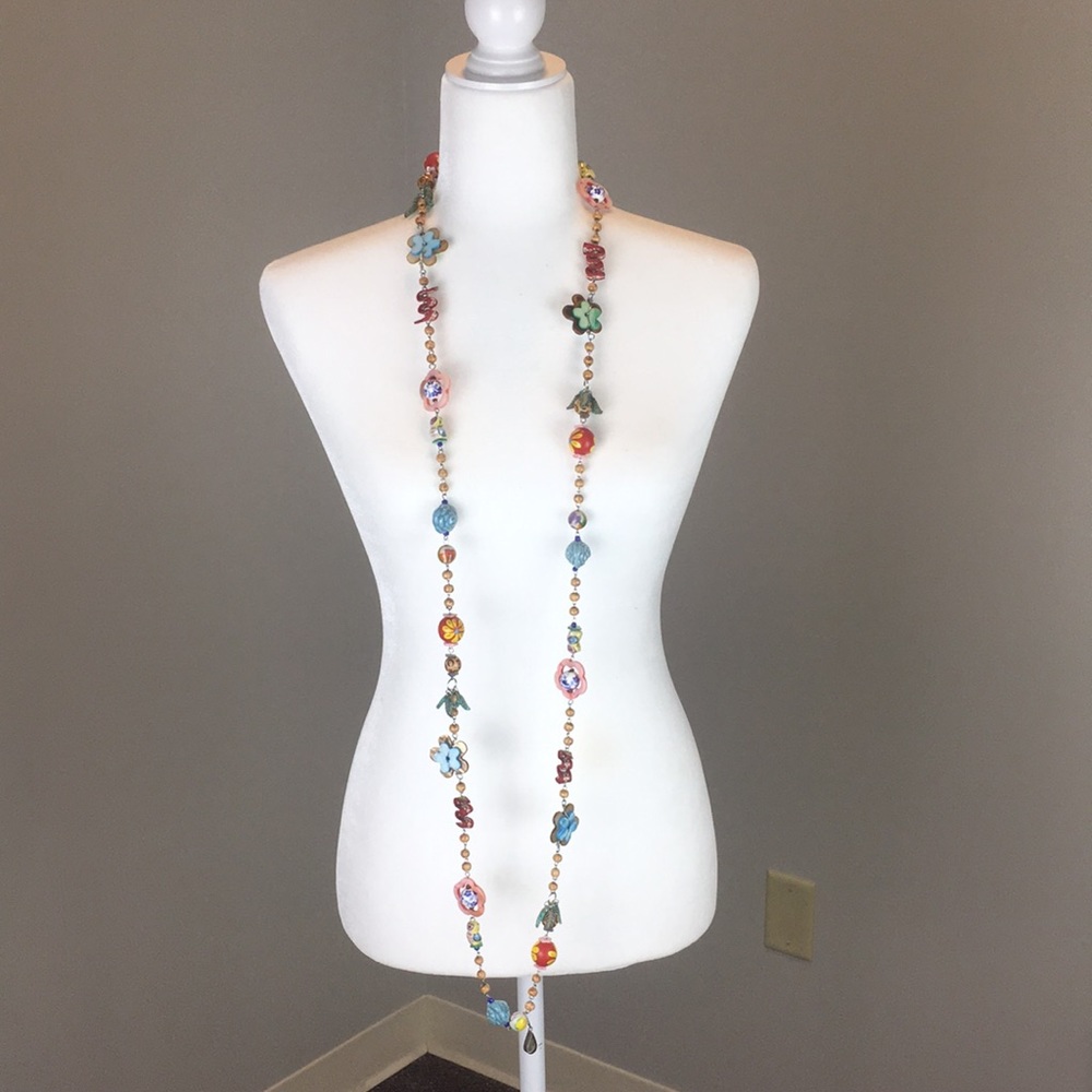 Very Long Beaded Necklace